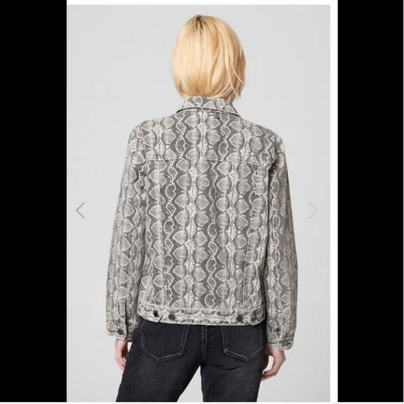 Blank NYC sz xs python print denim jacket - Picture 3 of 8